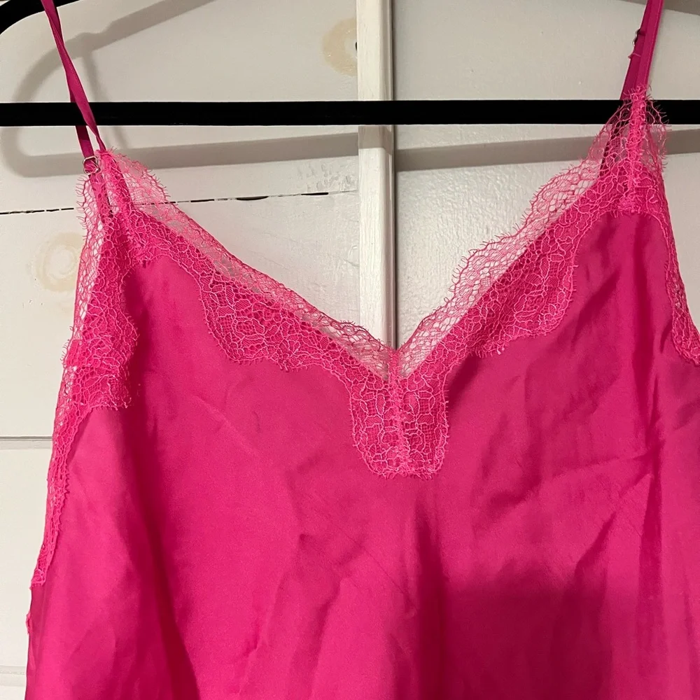 Victoria's Secret Fuchsia Lace Slip
